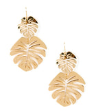 Double Palm Leaf Earrings for 2022 festival outfits, festival dress, outfits for raves, concert outfits, and/or club outfits