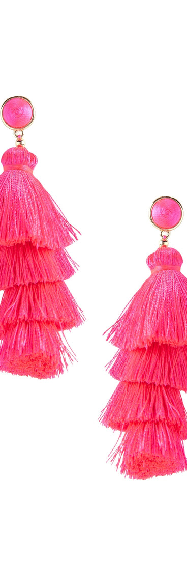 Totally Tiered Tassel Earrings is a trendy pick to create 2023 festival outfits, festival dresses, outfits for concerts or raves, and complete your best party outfits!