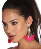Vibrant Geometric Tassel Earrings for 2022 festival outfits, festival dress, outfits for raves, concert outfits, and/or club outfits