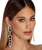 Baby Girl Rhinestone Earrings for 2022 festival outfits, festival dress, outfits for raves, concert outfits, and/or club outfits