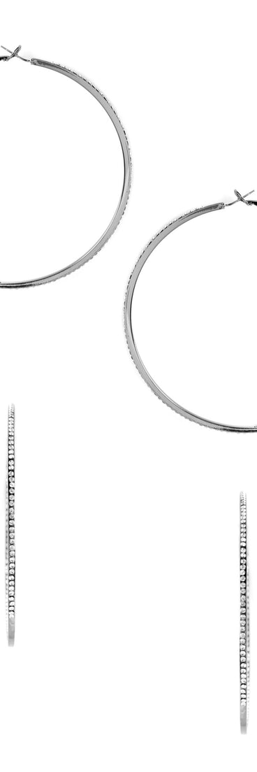 All Over Rhinestone Hoop Earrings for 2022 festival outfits, festival dress, outfits for raves, concert outfits, and/or club outfits