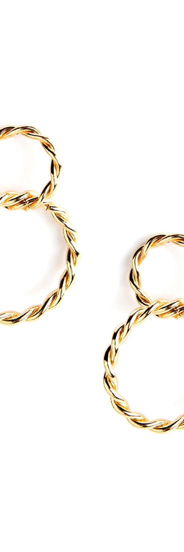 Twisted Double Hoop Earrings for 2022 festival outfits, festival dress, outfits for raves, concert outfits, and/or club outfits