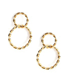 Twisted Double Hoop Earrings for 2022 festival outfits, festival dress, outfits for raves, concert outfits, and/or club outfits