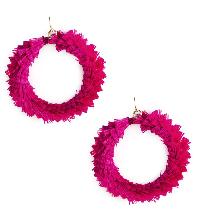 Bring The Drama Tassel Hoop Earrings for 2022 festival outfits, festival dress, outfits for raves, concert outfits, and/or club outfits