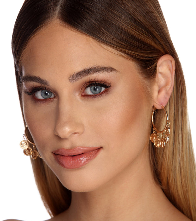 Coin Drop Mini Hoop Earrings for 2022 festival outfits, festival dress, outfits for raves, concert outfits, and/or club outfits