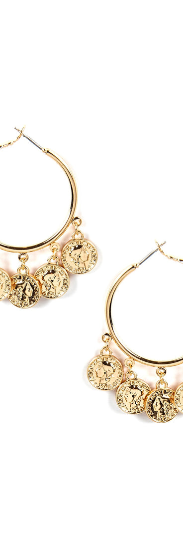Coin Drop Mini Hoop Earrings for 2022 festival outfits, festival dress, outfits for raves, concert outfits, and/or club outfits