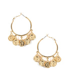Coin Drop Mini Hoop Earrings for 2022 festival outfits, festival dress, outfits for raves, concert outfits, and/or club outfits