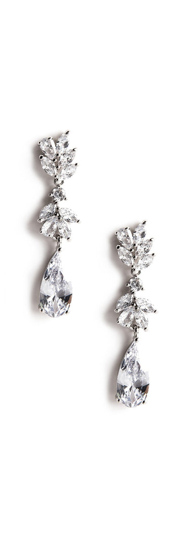 Statement Cubic Zirconia Teardrop Earrings