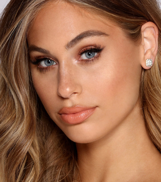 Radiant Rhinestone Stud Earrings for 2022 festival outfits, festival dress, outfits for raves, concert outfits, and/or club outfits