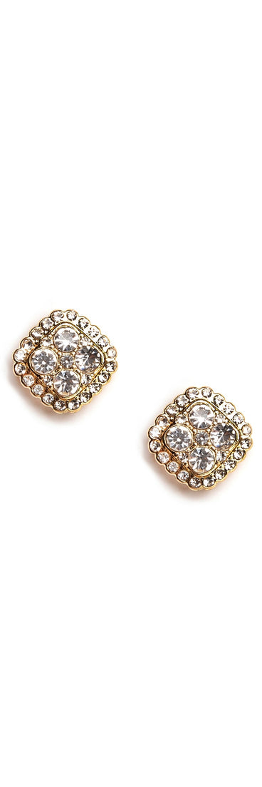 Radiant Rhinestone Stud Earrings for 2022 festival outfits, festival dress, outfits for raves, concert outfits, and/or club outfits