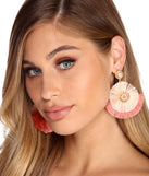 Two-Tone Tassel Fan Earrings for 2022 festival outfits, festival dress, outfits for raves, concert outfits, and/or club outfits