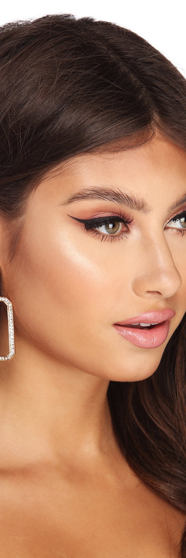 Shape Up Rhinestone Earrings for 2022 festival outfits, festival dress, outfits for raves, concert outfits, and/or club outfits