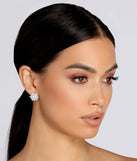 Cubic Zirconia Flower Stud Earrings for 2022 festival outfits, festival dress, outfits for raves, concert outfits, and/or club outfits