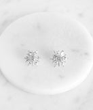 Cubic Zirconia Flower Stud Earrings for 2022 festival outfits, festival dress, outfits for raves, concert outfits, and/or club outfits