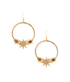 Rhinestone Starburst Hoop Earrings for 2022 festival outfits, festival dress, outfits for raves, concert outfits, and/or club outfits