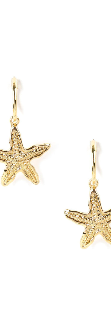 Starfish Mini Hoop Earrings for 2022 festival outfits, festival dress, outfits for raves, concert outfits, and/or club outfits