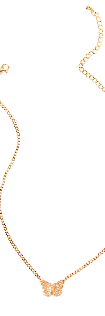 Dainty Butterfly Charm Necklace for 2022 festival outfits, festival dress, outfits for raves, concert outfits, and/or club outfits