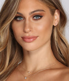 Cubic Zirconia Dainty Necklace And Studs Set for 2022 festival outfits, festival dress, outfits for raves, concert outfits, and/or club outfits