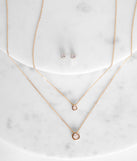 Cubic Zirconia Dainty Necklace And Studs Set for 2022 festival outfits, festival dress, outfits for raves, concert outfits, and/or club outfits