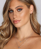 Cubic Zirconia Dainty Necklace And Studs Set is the perfect Homecoming look pick with on-trend details to make the 2023 HOCO dance your most memorable event yet!