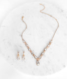Rhinestone Teardrop Necklace And Dusters