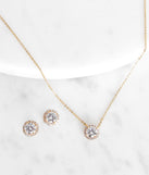 Cubic Zirconia Pendant Necklace And Studs for 2022 festival outfits, festival dress, outfits for raves, concert outfits, and/or club outfits