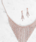 Rose Gold Fringe Necklace Set