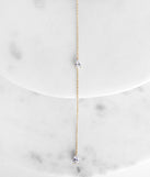 Long Tear Drop Cubic Zirconia Lariat