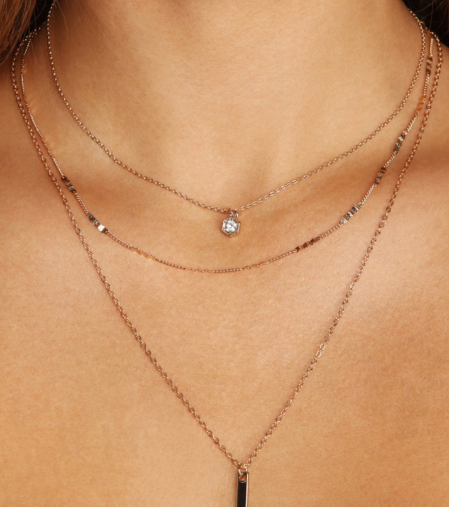 Layered In Luxe Necklace is the perfect Homecoming look pick with on-trend details to make the 2023 HOCO dance your most memorable event yet!