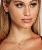 Petite Cubic Zirconia Necklace Set is the perfect Homecoming look pick with on-trend details to make the 2023 HOCO dance your most memorable event yet!