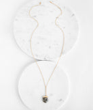 Long Dalmatian Stone Pendant