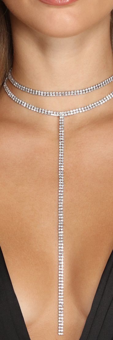 Dripping In Diamonds Lariat Set