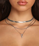 Rose Charm Necklace Set is a trendy pick to create 2023 festival outfits, festival dresses, outfits for concerts or raves, and complete your best party outfits!