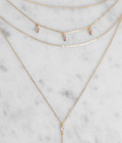 Dainty Stone Lariat Necklace