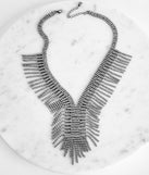 Statement Fringe Necklace for 2022 festival outfits, festival dress, outfits for raves, concert outfits, and/or club outfits
