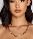 Anchor Chain Link Necklace for 2022 festival outfits, festival dress, outfits for raves, concert outfits, and/or club outfits