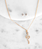 Sleek Snake Charm Necklace Set for 2022 festival outfits, festival dress, outfits for raves, concert outfits, and/or club outfits