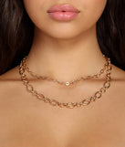 Chained To You Layered Necklace is the perfect Homecoming look pick with on-trend details to make the 2023 HOCO dance your most memorable event yet!