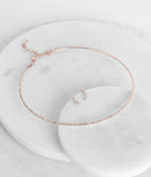 Dainty Rhinestone Choker Set