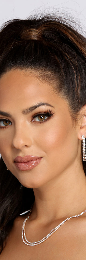 Simply Elegant Rhinestone Necklace Set is the perfect Homecoming look pick with on-trend details to make the 2023 HOCO dance your most memorable event yet!