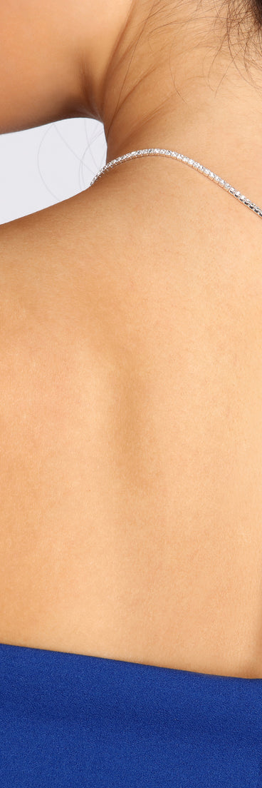 Choker Rhinestone Backdrop Necklace