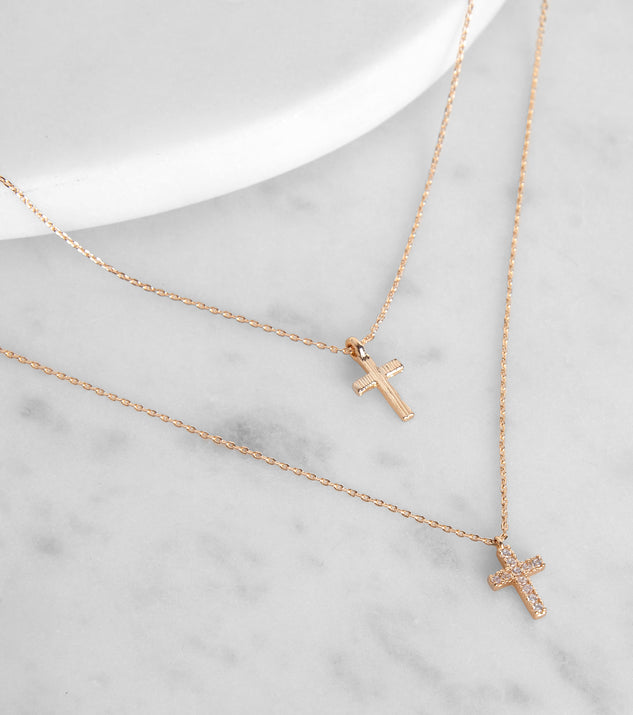 Dainty And Sleek Cubic Zirconia Cross Charm Necklaces is the perfect Homecoming look pick with on-trend details to make the 2023 HOCO dance your most memorable event yet!