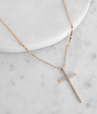 Dainty Rhinestone Cross Pendant Necklace for 2022 festival outfits, festival dress, outfits for raves, concert outfits, and/or club outfits