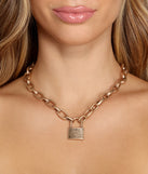 Padlock Pendant Necklace is a trendy pick to create 2023 festival outfits, festival dresses, outfits for concerts or raves, and complete your best party outfits!