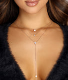 Twinkling Stones Dainty Lariat Necklace for 2022 festival outfits, festival dress, outfits for raves, concert outfits, and/or club outfits