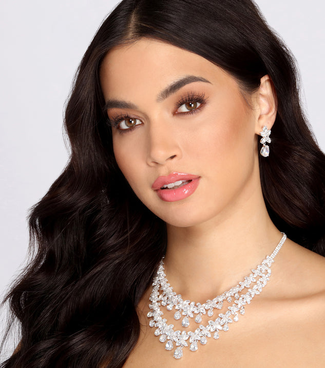 True Royalty Cubic Zirconia Necklace Set for 2022 festival outfits, festival dress, outfits for raves, concert outfits, and/or club outfits