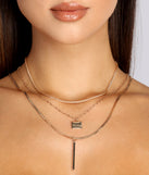 Luxe Dainty Bar Necklace Set is a trendy pick to create 2023 festival outfits, festival dresses, outfits for concerts or raves, and complete your best party outfits!