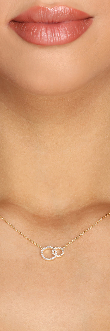 Cubic Zirconia 18K Gold Dipped Promise Necklace for 2022 festival outfits, festival dress, outfits for raves, concert outfits, and/or club outfits