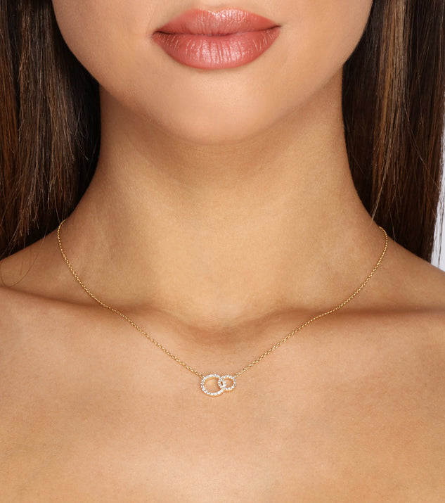 Cubic Zirconia 18K Gold Dipped Promise Necklace for 2022 festival outfits, festival dress, outfits for raves, concert outfits, and/or club outfits