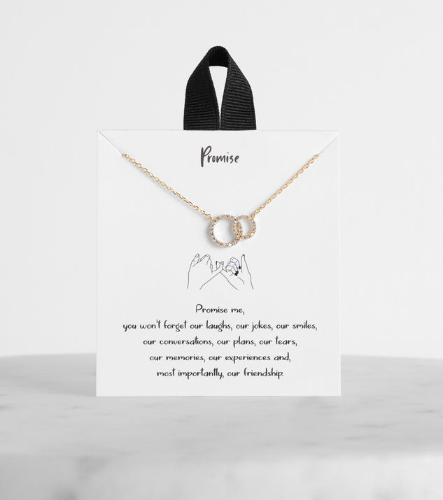 Cubic Zirconia 18K Gold Dipped Promise Necklace for 2022 festival outfits, festival dress, outfits for raves, concert outfits, and/or club outfits